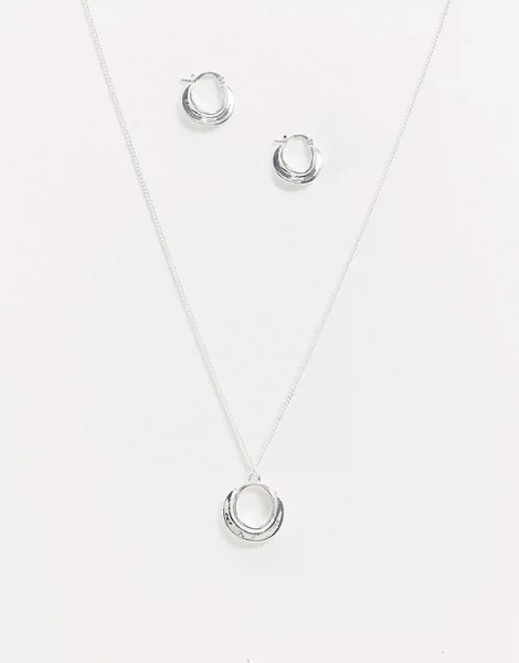 Комплект из ожерелья с кольцом French Connection-Серебряный