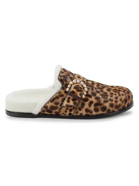 Мюли из овчины Piper Chill из телячьего волоса Stuart Weitzman, цвет Cream Multicolor