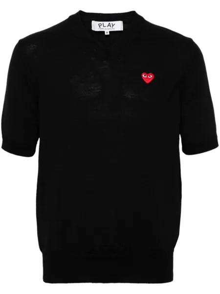 Comme Des Garçons Play шерстяной джемпер с нашивкой, черный