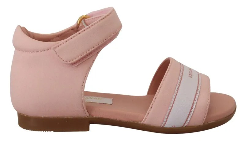 DOLCE - GABBANA Обувь Детские туфли на плоской подошве Розово-белые слипоны для девочек EU21/US5,5 Рекомендуемая розничная цена 320 долларов США