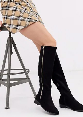 Черные сапоги для широкой стопы ASOS DESIGN - Blair-Черный