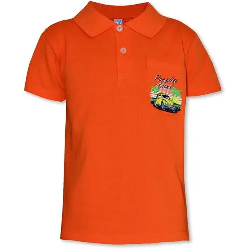Футболка BABY Style, хлопок, карманы, размер 116, оранжевый