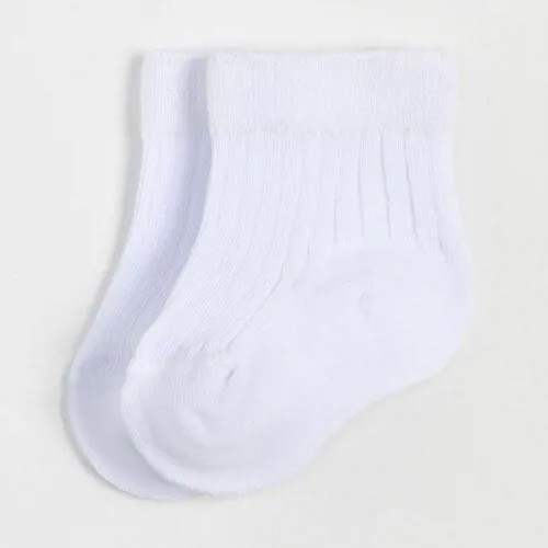 Носки Крошка Я размер 9-12 мес. (10-12см), белый, серый