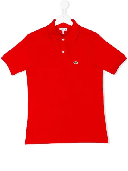 Lacoste Kids рубашка-поло с вышитым логотипом