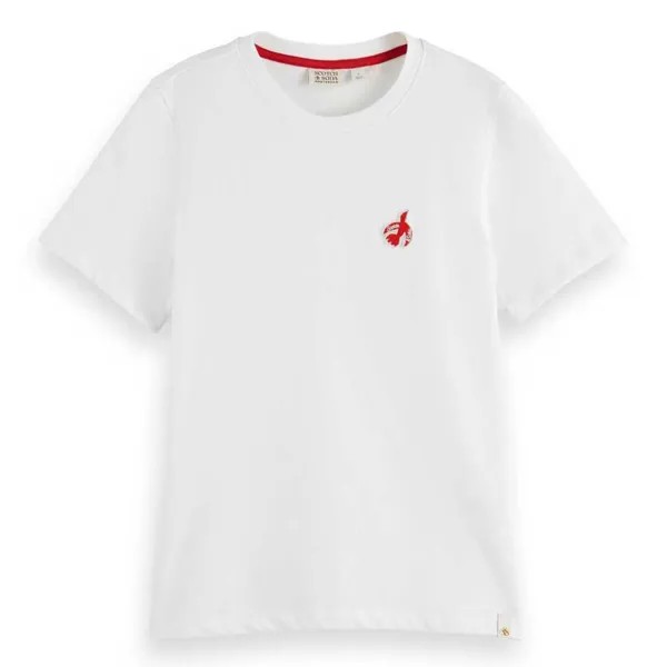 Футболка Scotch & Soda The Free Spirit Peace Bird Regular Fit, белый