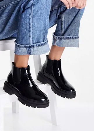 Черные ботинки челси на массивной подошве Glamorous-Черный цвет