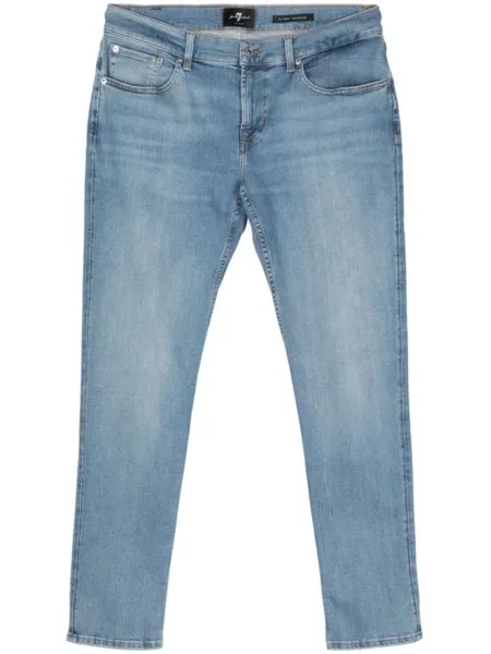 7 For All Mankind узкие джинсы средней посадки, синий