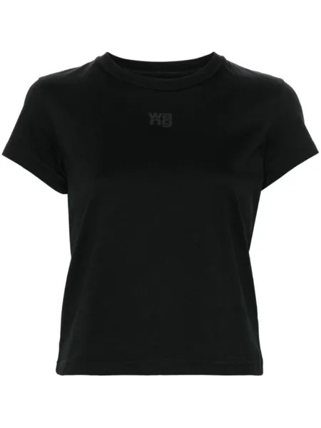 Alexander Wang футболка из хлопка с логотипом, черный