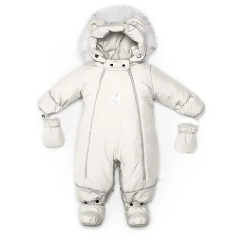 Комбинезон-трансформер детский зимний. Malek Baby. Белый ,арт. 167шм/2 (80 см)