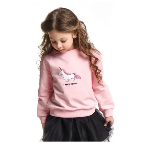 Свитшот для девочки Mini Maxi, модель 6949, цвет розовый, размер 104