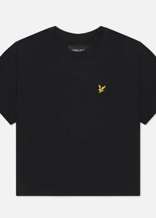 Женская футболка Lyle & Scott Cropped, цвет чёрный, размер L