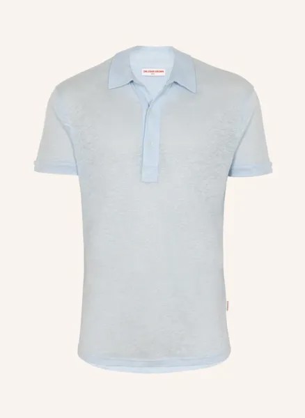 Рубашка-поло sebastian linen Orlebar Brown, синий