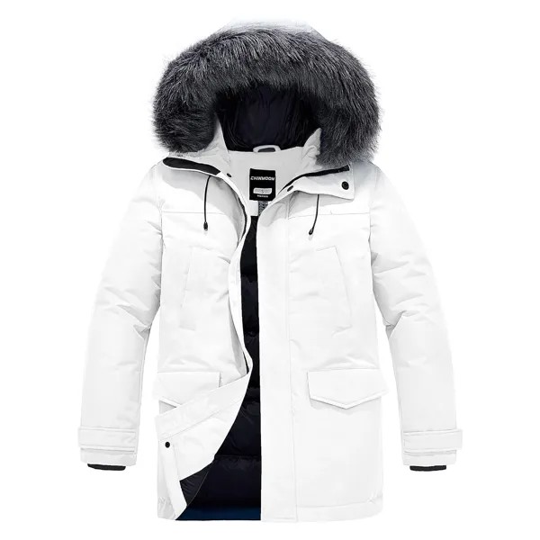 Мужские зимние пальто CHIN MOON Waterproof Hooded, белый