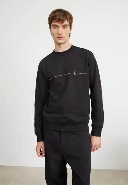 Толстовка Calvin Klein Jeans REPEAT CREW NECK LOGO, черный