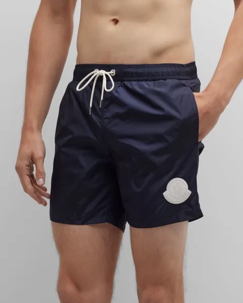 Мужские плавательные шорты с большой нашивкой с логотипом Moncler