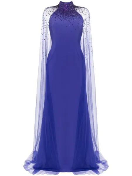 Jenny Packham платье Limelight с кристаллами, синий
