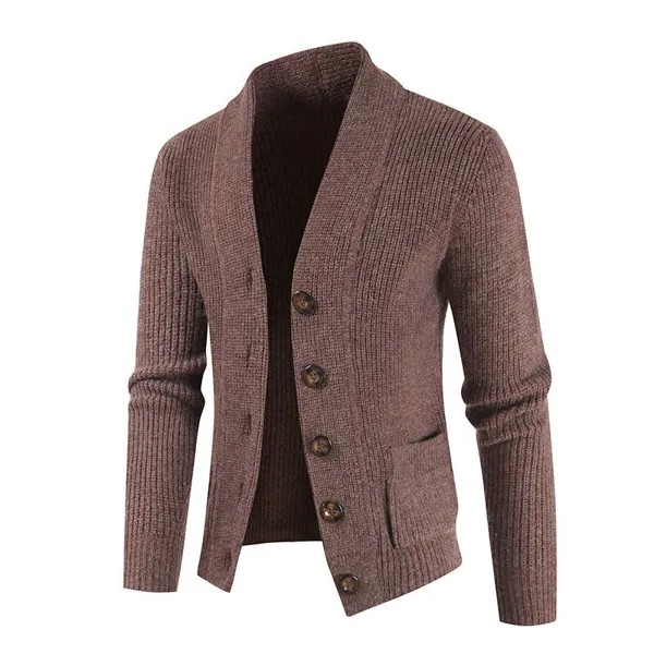 Осень 2023, мужской кардиган, свитер, Мужской Повседневный Кардиган, витой вязаный свитер, мужской вязаный свитер, вязаное шерстяное пальто