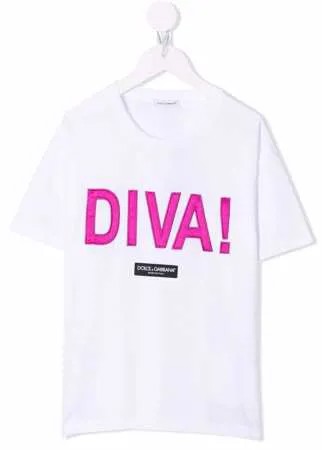 Dolce & Gabbana Kids футболка с вышивкой