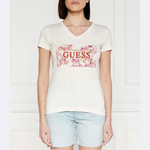 Облегающая футболка Guess, экрю