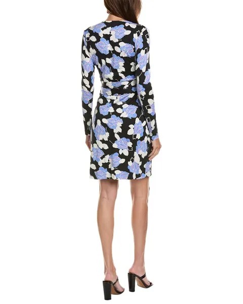 Новое шелковое платье с запахом Diane von Furstenberg Julian, синий