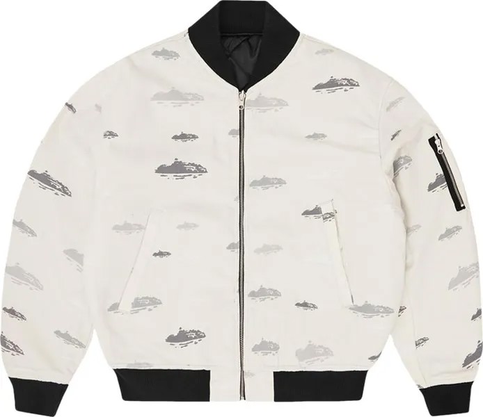 Куртка Corteiz Reversible Bomber 'Off White/Black', кремовый