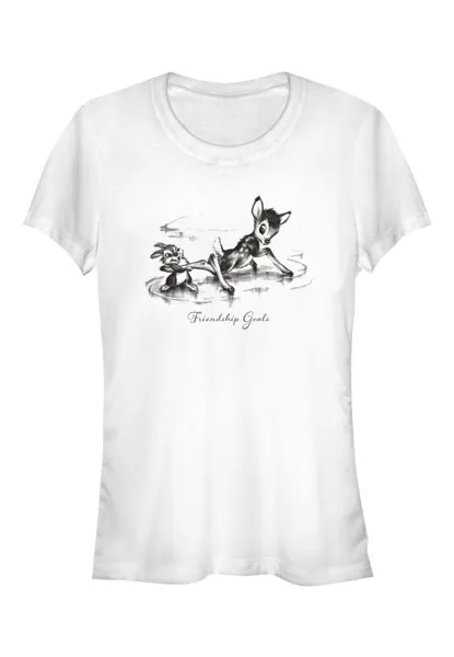 Футболка с принтом Bambi Friendship Disney, белая