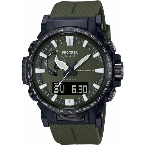 Наручные часы CASIO Pro Trek 78859, зеленый, хаки