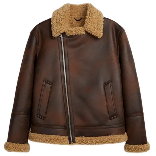 Модная коричневая зимняя дубленка из искусственного меха, мужское плотное бархатное меховое пальто, кожаное пальто, теплая куртка, модель ...