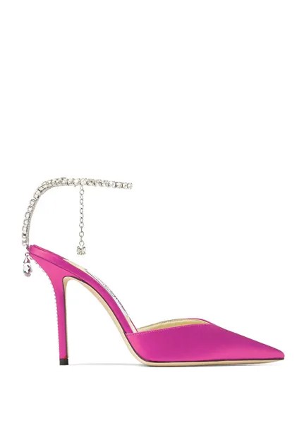 Шелковые туфли цвета фуксии Jimmy Choo