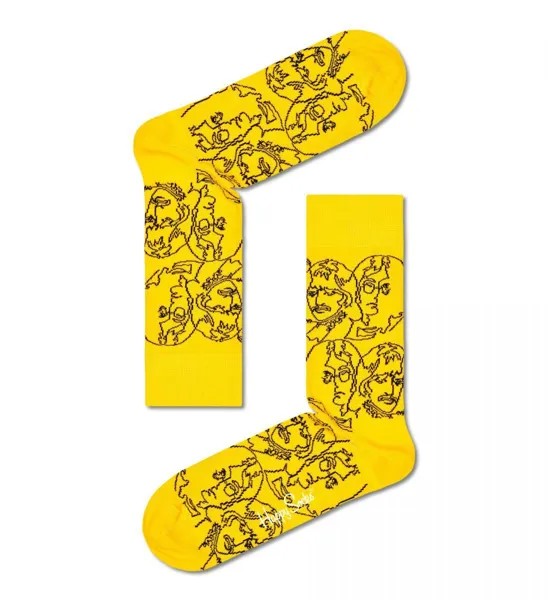Носки унисекс Happy Socks BEA01 2203 желтые 25