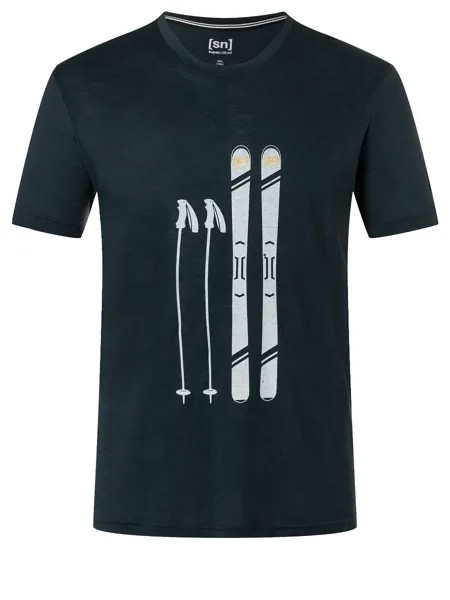 Рубашка super.natural Merino T Shirt, синий