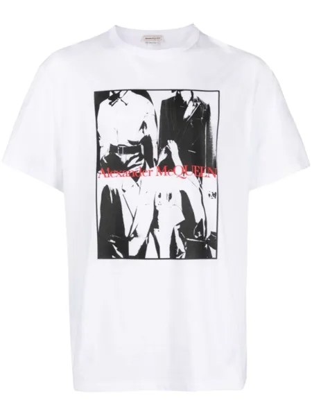 Alexander McQueen футболка с фотопринтом, белый