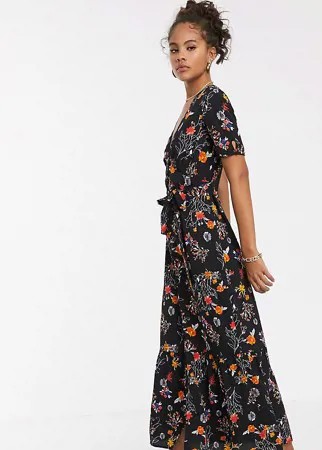 Платье макси на пуговицах с цветочным принтом Vero Moda Tall-Мульти