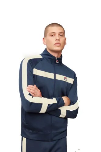 Мужская спортивная куртка Fila Renzo Retro Темно-синяя LM181l29-411