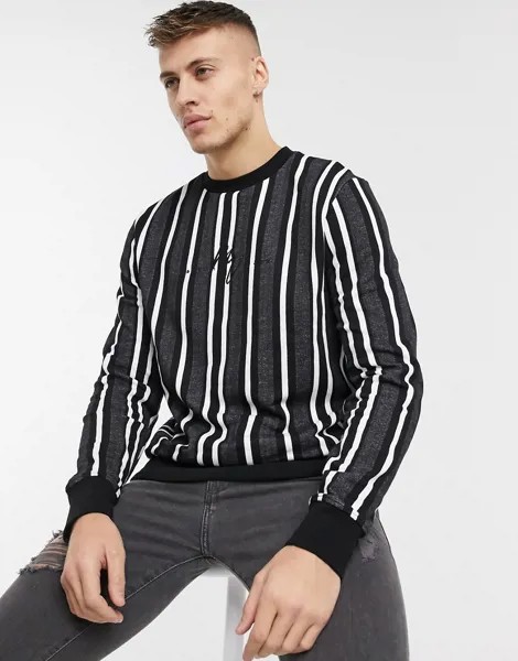Серый свитшот в полоску River Island
