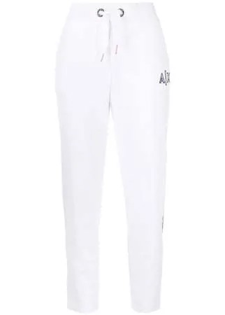 Armani Exchange спортивные брюки с вышитым логотипом и кулиской