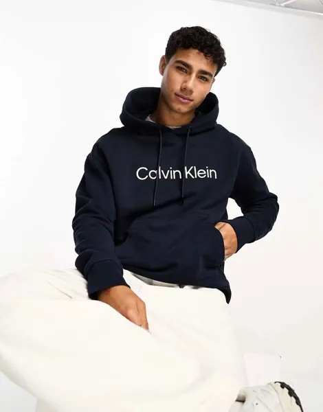 Комфортная худи с логотипом Calvin Klein