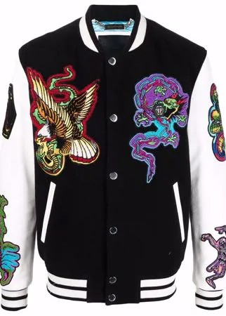Philipp Plein бомбер с нашивками