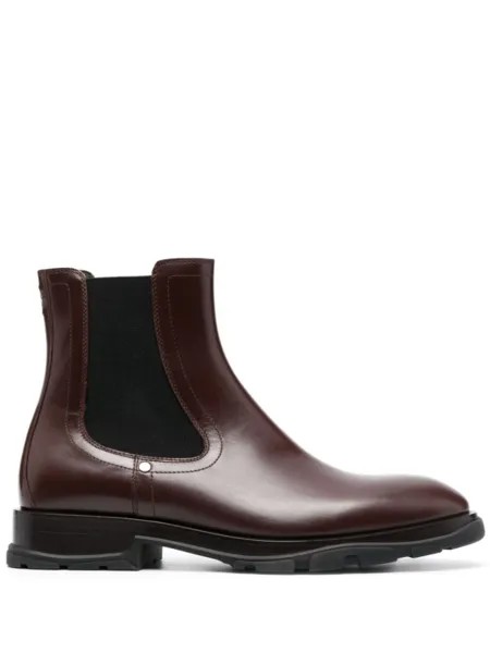 Alexander McQueen ботинки Beatle Chealsea, коричневый
