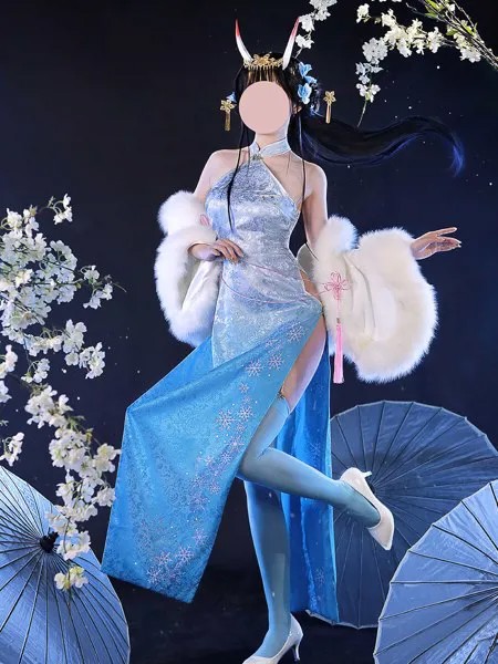 Женский костюм для косплея Game Azur Lane, чонсам, эротический костюм в китайском стиле на Хэллоуин