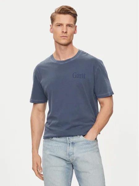 Футболка стандартного кроя Gant, синий