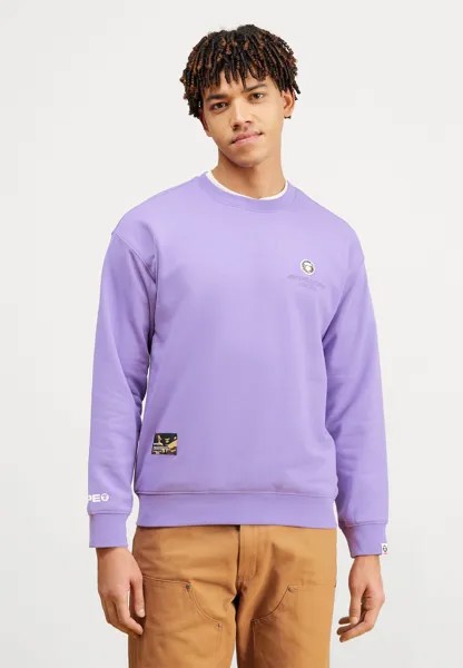 Толстовка Now Crew Neck AAPE By A Bathing Ape, цвет light purple