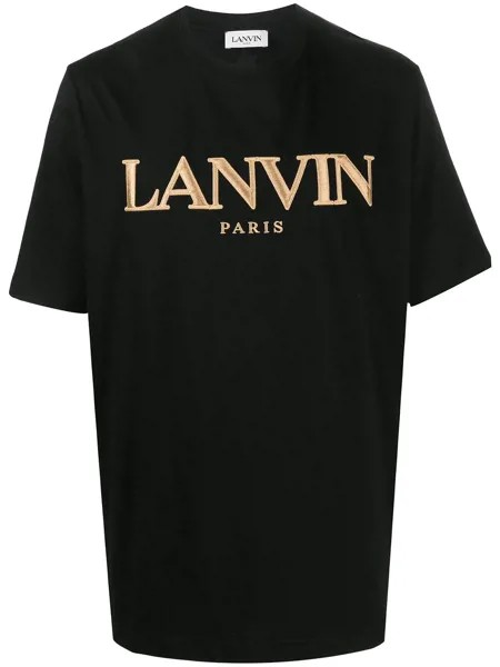 LANVIN футболка с вышитым логотипом