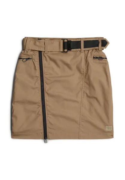 Мини-юбка G-Star, бежевый Zip Skirt