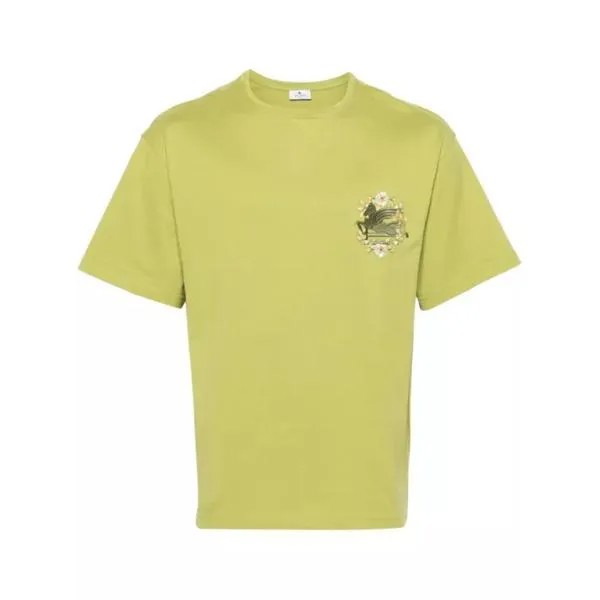 Футболка pegaso t-shirt green motif Etro, желтый