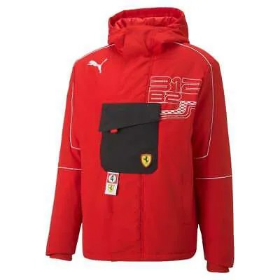 Puma Sf Statement Shell Full Zip Jacket Мужские красные пальто Куртки Верхняя одежда 5357830