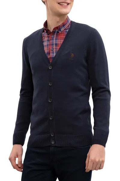 Кардиган мужской U.S. POLO Assn. G081SZ0TH0TBH01-BSK9 синий S