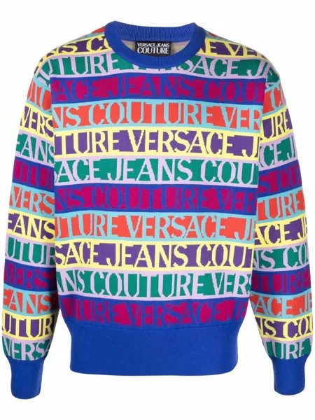 Versace Jeans Couture свитер с жаккардовым логотипом