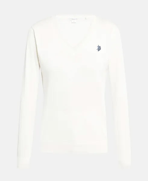 Джемпер с длинными рукавами U.S. Polo Assn., цвет Wool White