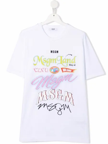 MSGM Kids футболка с графичным принтом